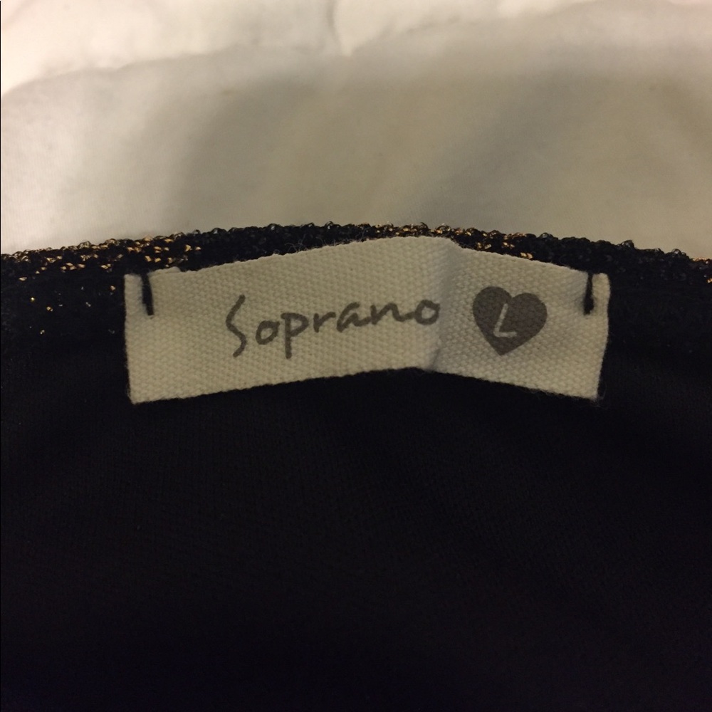 Black and Gold Shimmer Crop Top - Picture 4 of 5