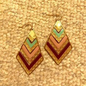 Chevron Chandelier Earrings