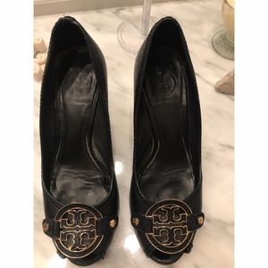 Tory Burch black wedges