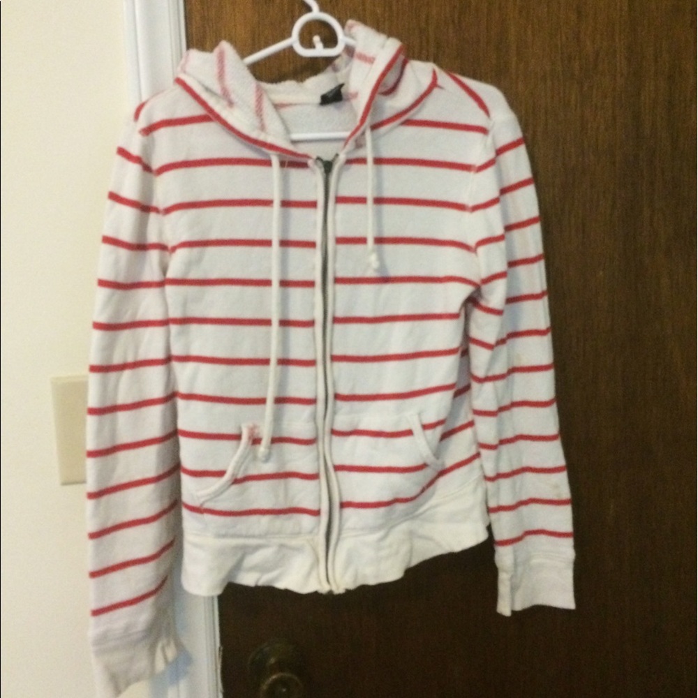 Striped zip up