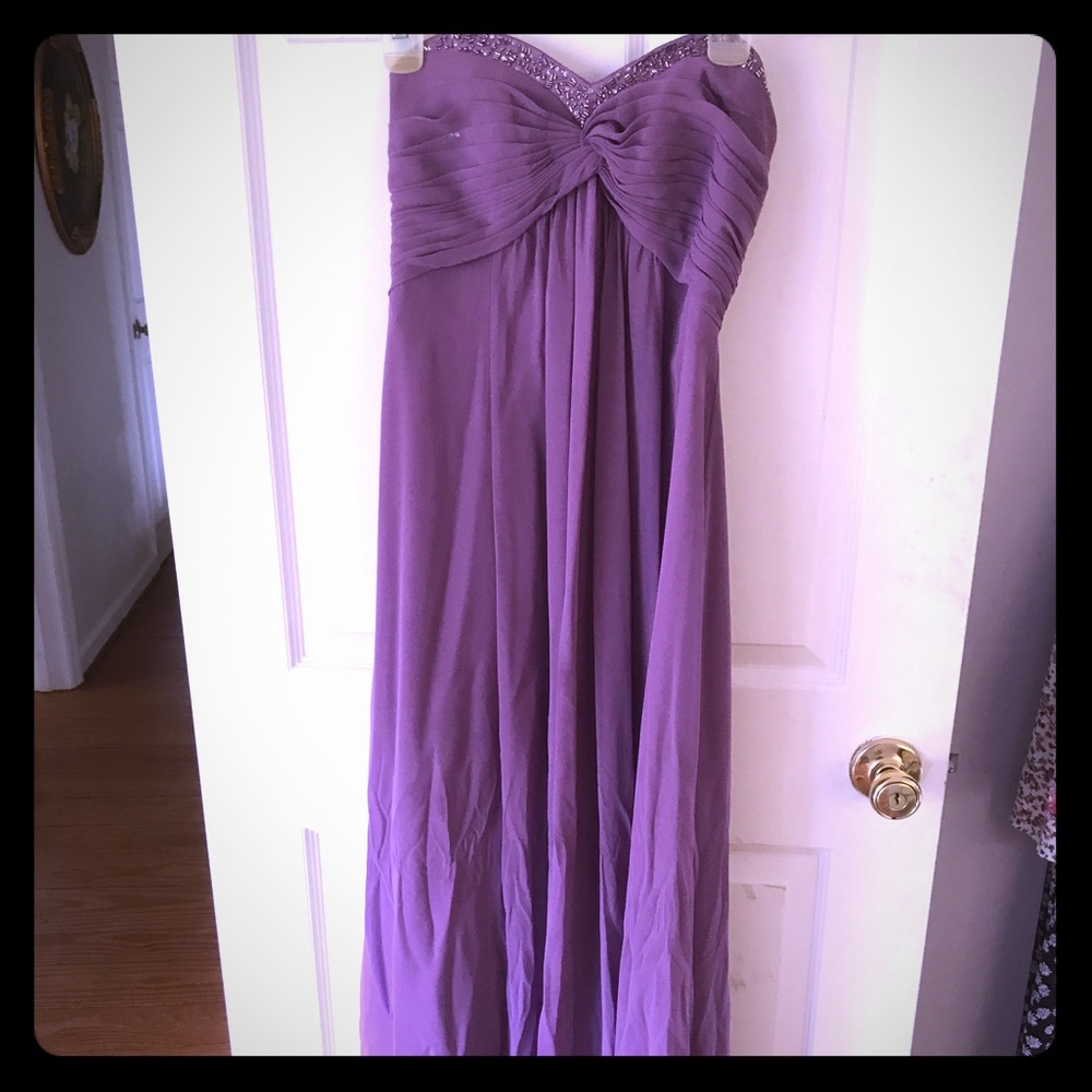 Purple birds maids dress