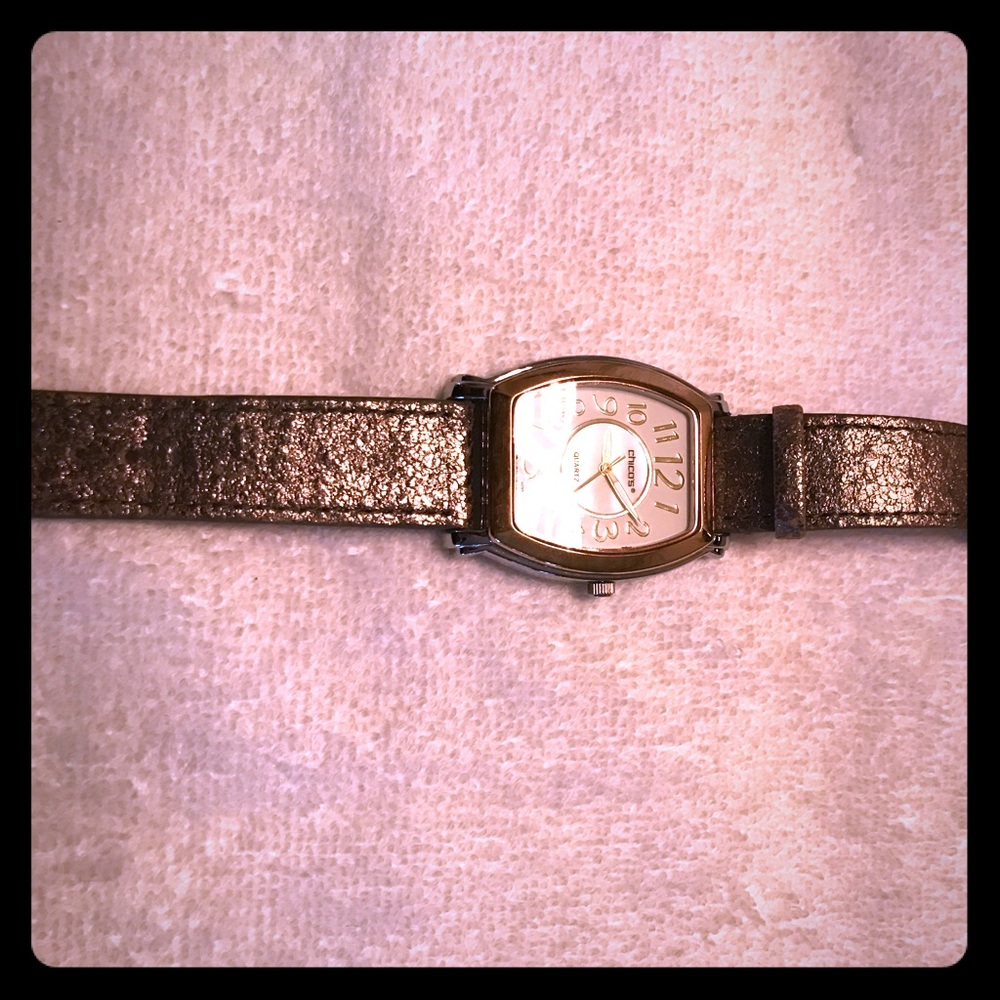 Chico gold and silver large watch