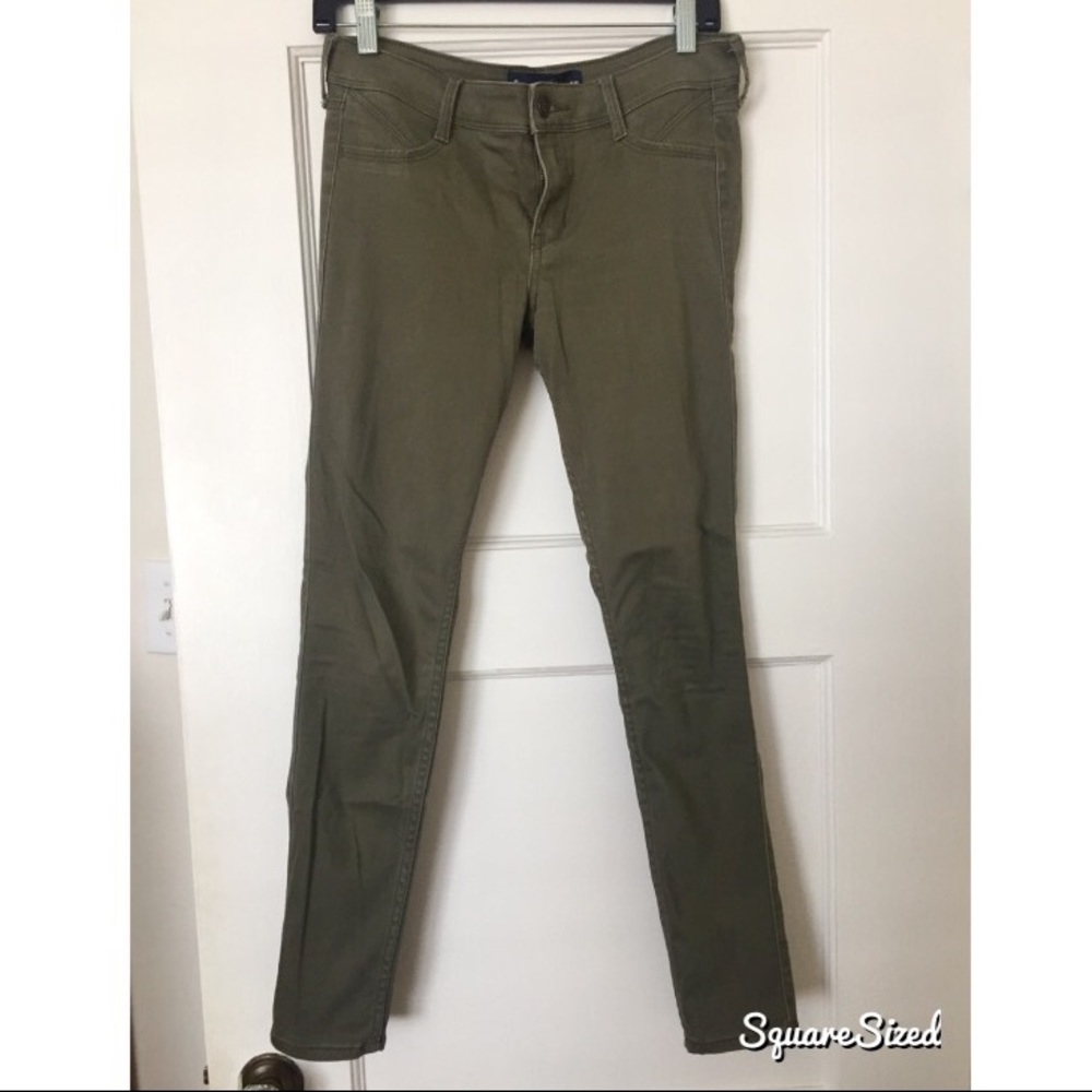 Olive jean leggings, jeggings, size 5 or 27
