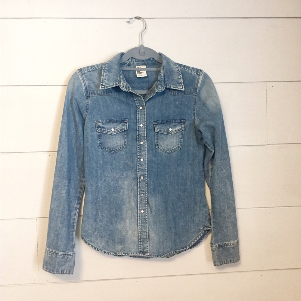 Chambray Jean Button Down Shirt