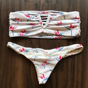 ACACIA SWIMWEAR 2 PIECE SET IN BIRDS OF PARADISE