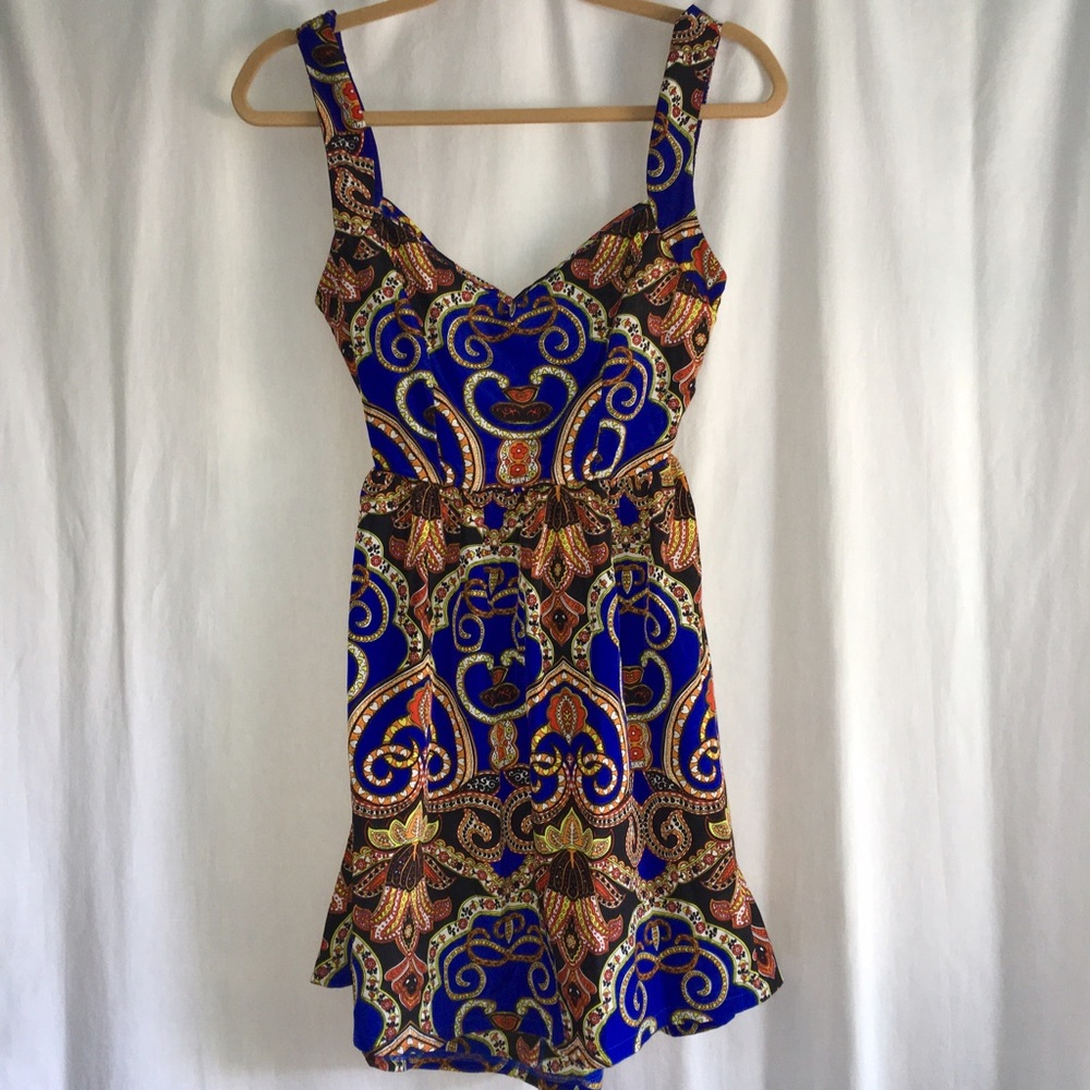 Royal Blue Print Dress
