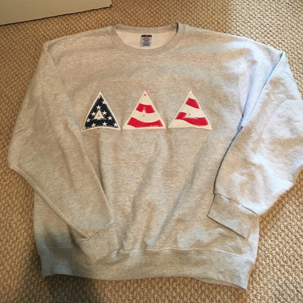 Tri delta American flag sweatshirt