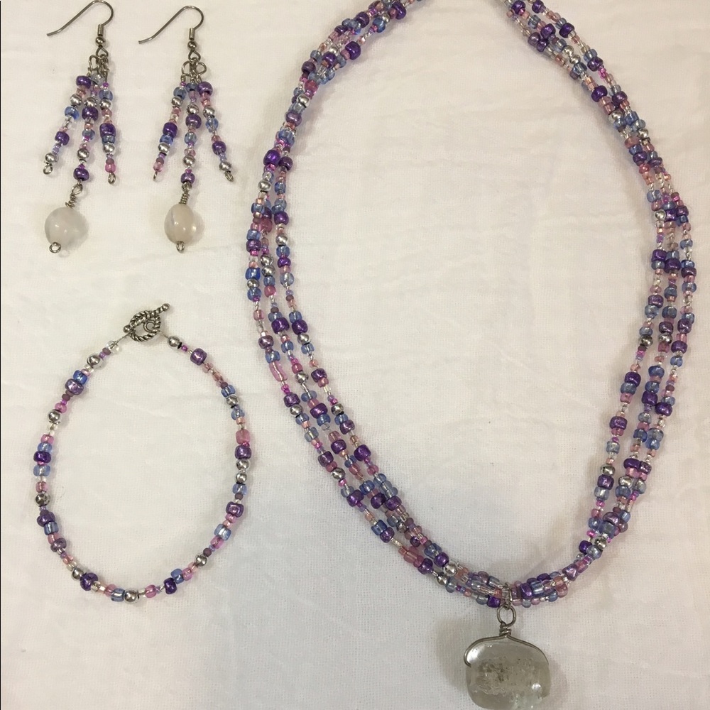 Necklace, Bracelet and Earrings
