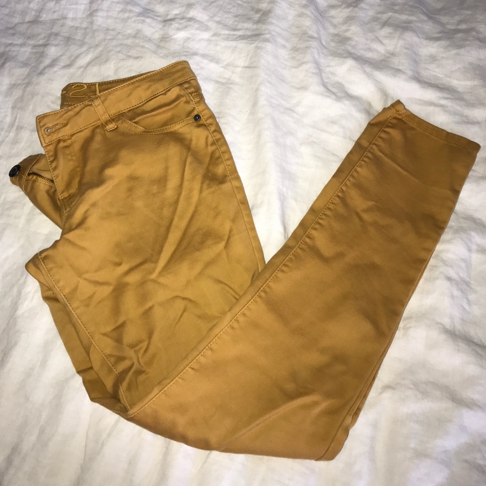 Mustard stretchy skinny pants
