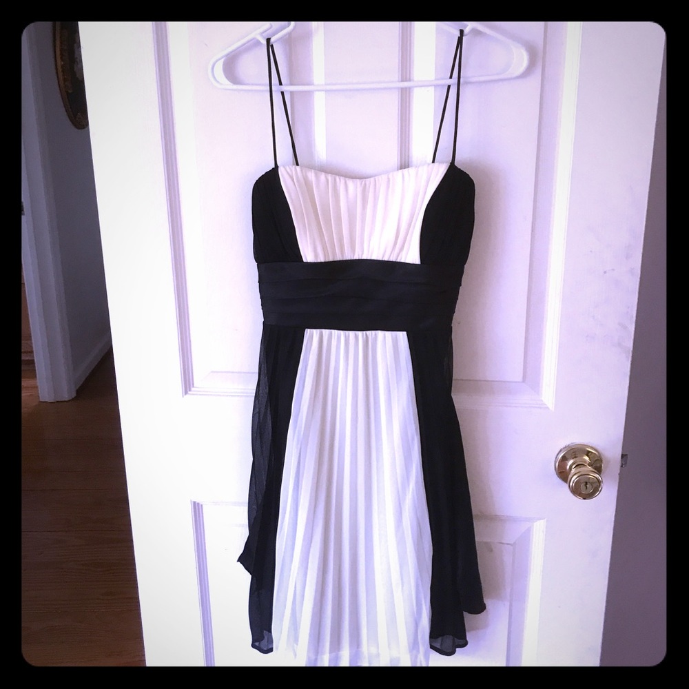 Black and eight spaghetti strap dress