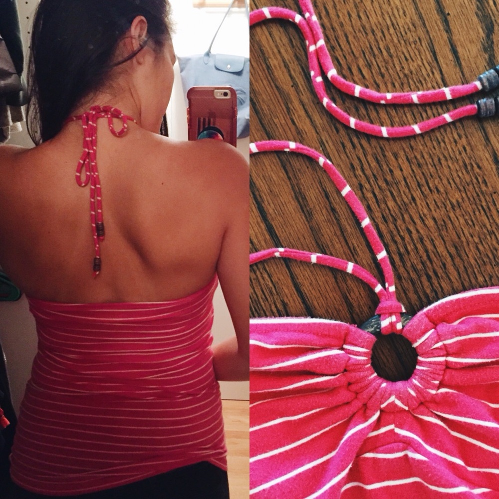 American Eagle pink halter top