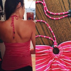 American Eagle pink halter top