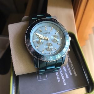 Authentic Blue Fossil Watch (unisex)