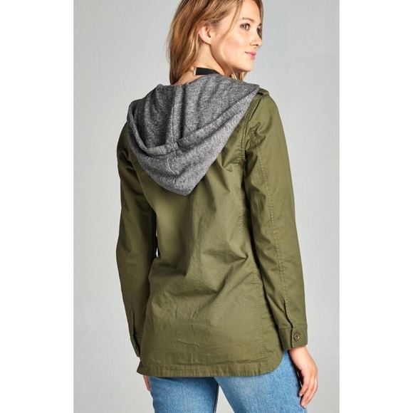 🆕 Olive Rose Embroidered Utility Jacket S M L - Picture 3 of 4