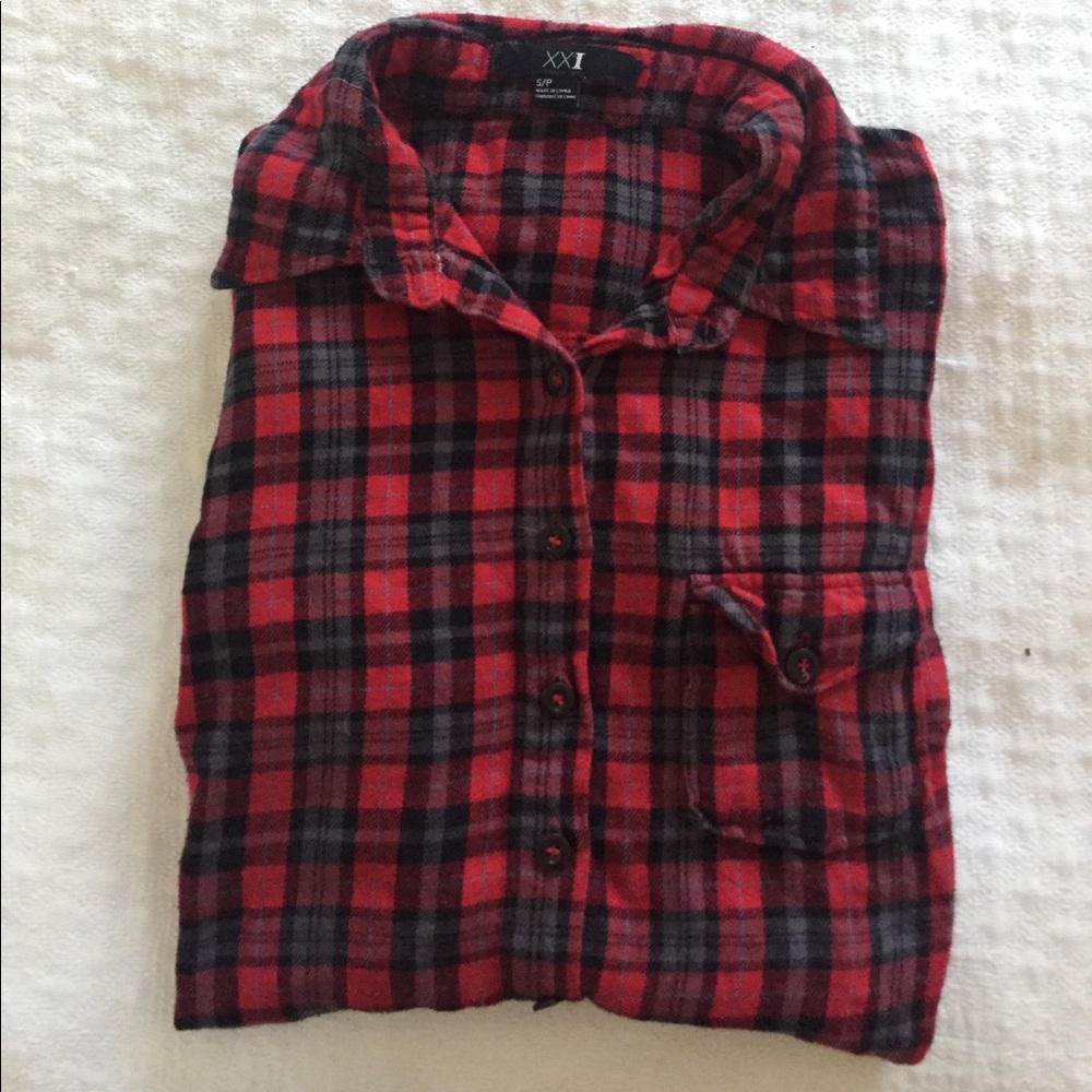 Red and grey flannel!