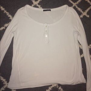 Ribbed Brandy Melville white shirt