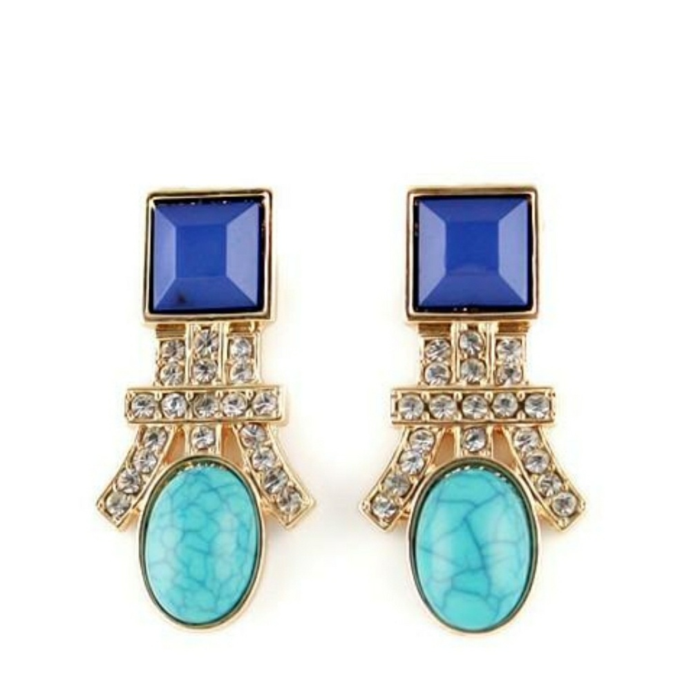 Ever-So-Blue Vintage Style Earrings