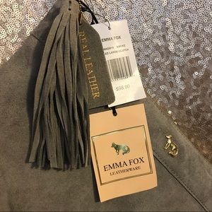 Emma Fox Suede Clutch
