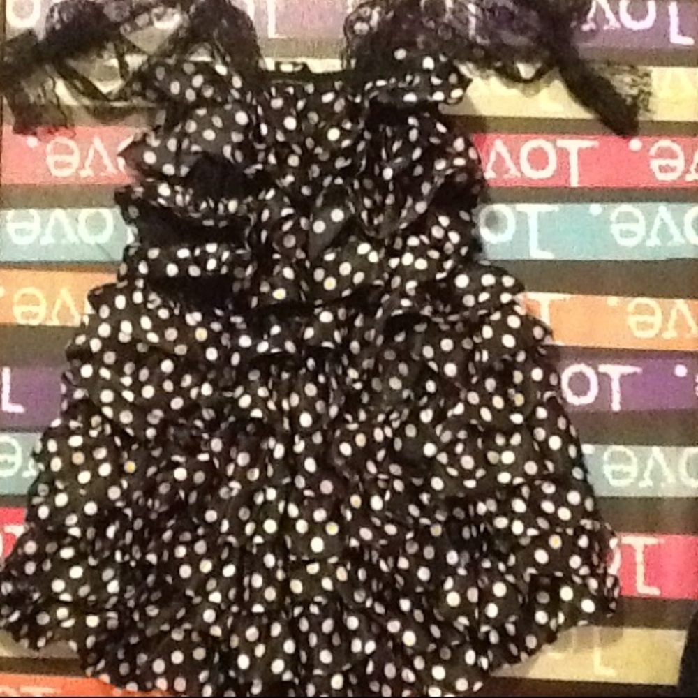 Ruffled Polka dot dress