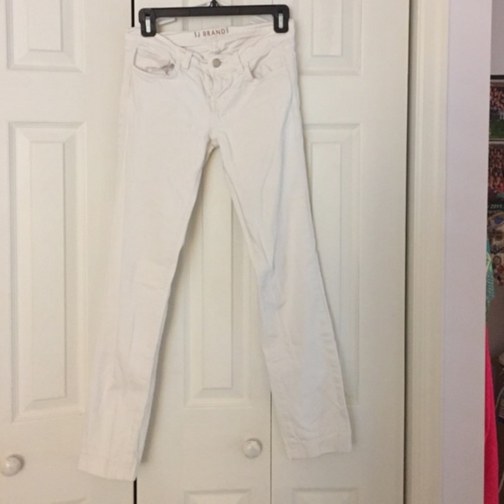 J Brand White Pencil Leg Jeans