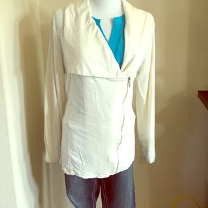 Silky Zip-Up Cardigan or Light Sweater