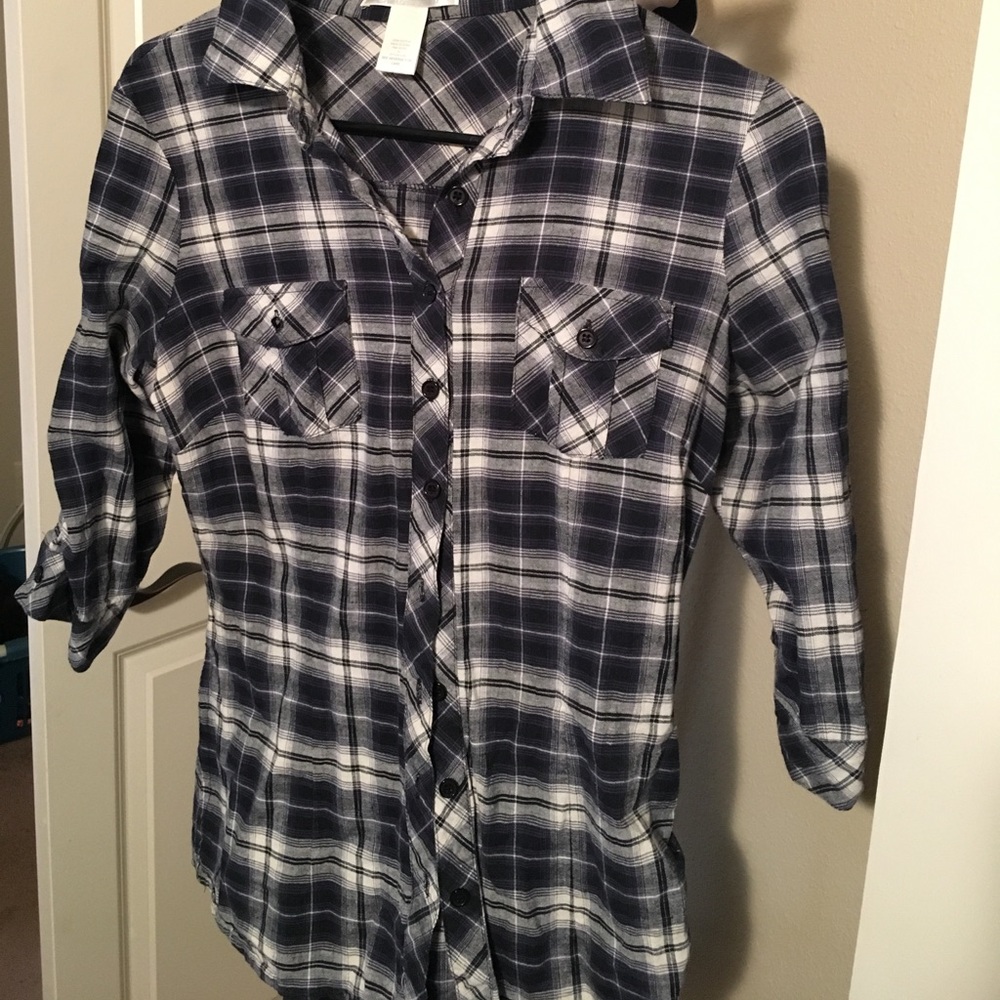 Navy Blue Flannel Shirt 😎