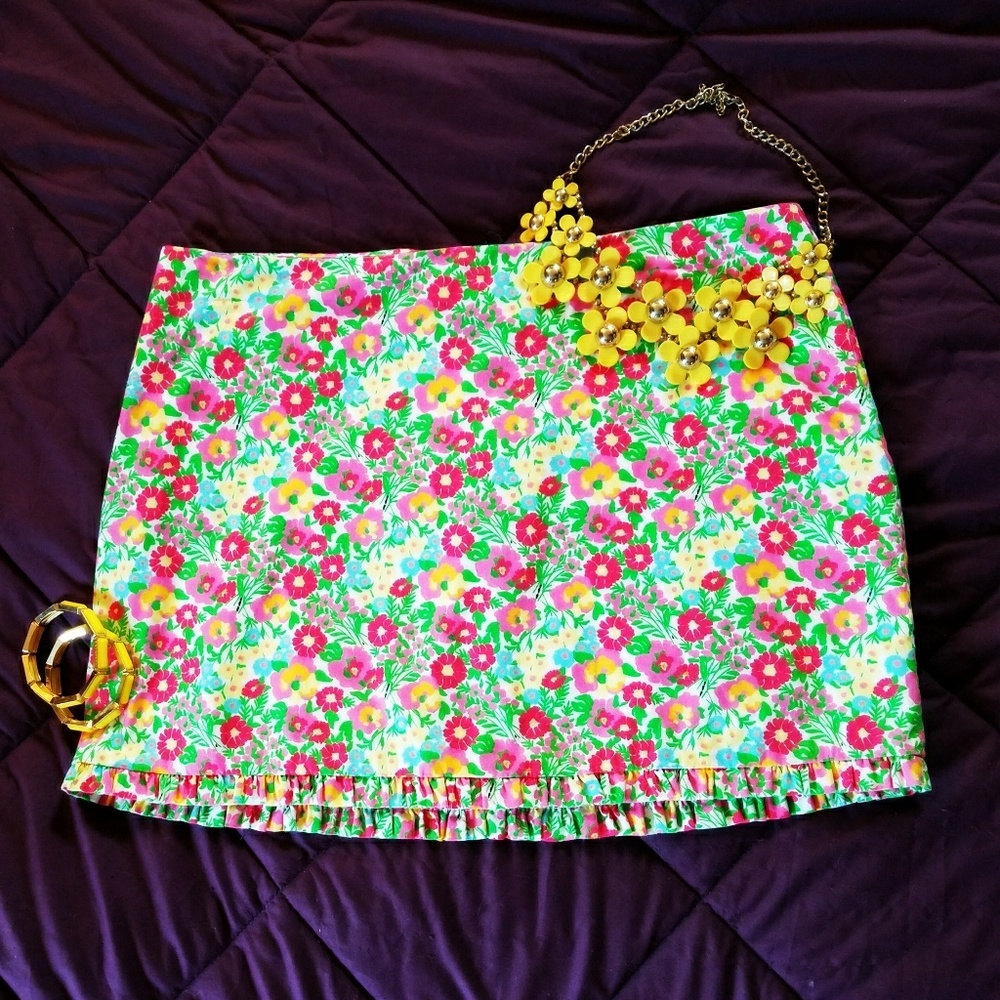 Lilly Pulitzer Callie Skirt Sz6 -Garden by the Sea