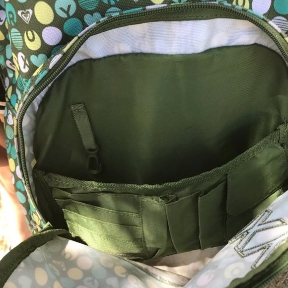 Green Roxy backpack - Picture 4 of 4