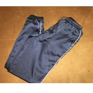 Misguided Navy Blue Satin Joggers