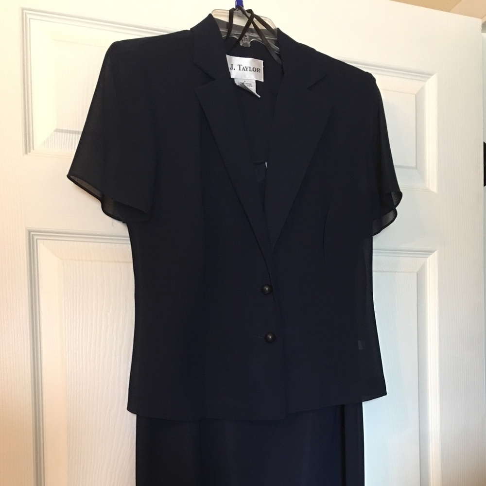 J Taylor Navy Blue 2-Piece