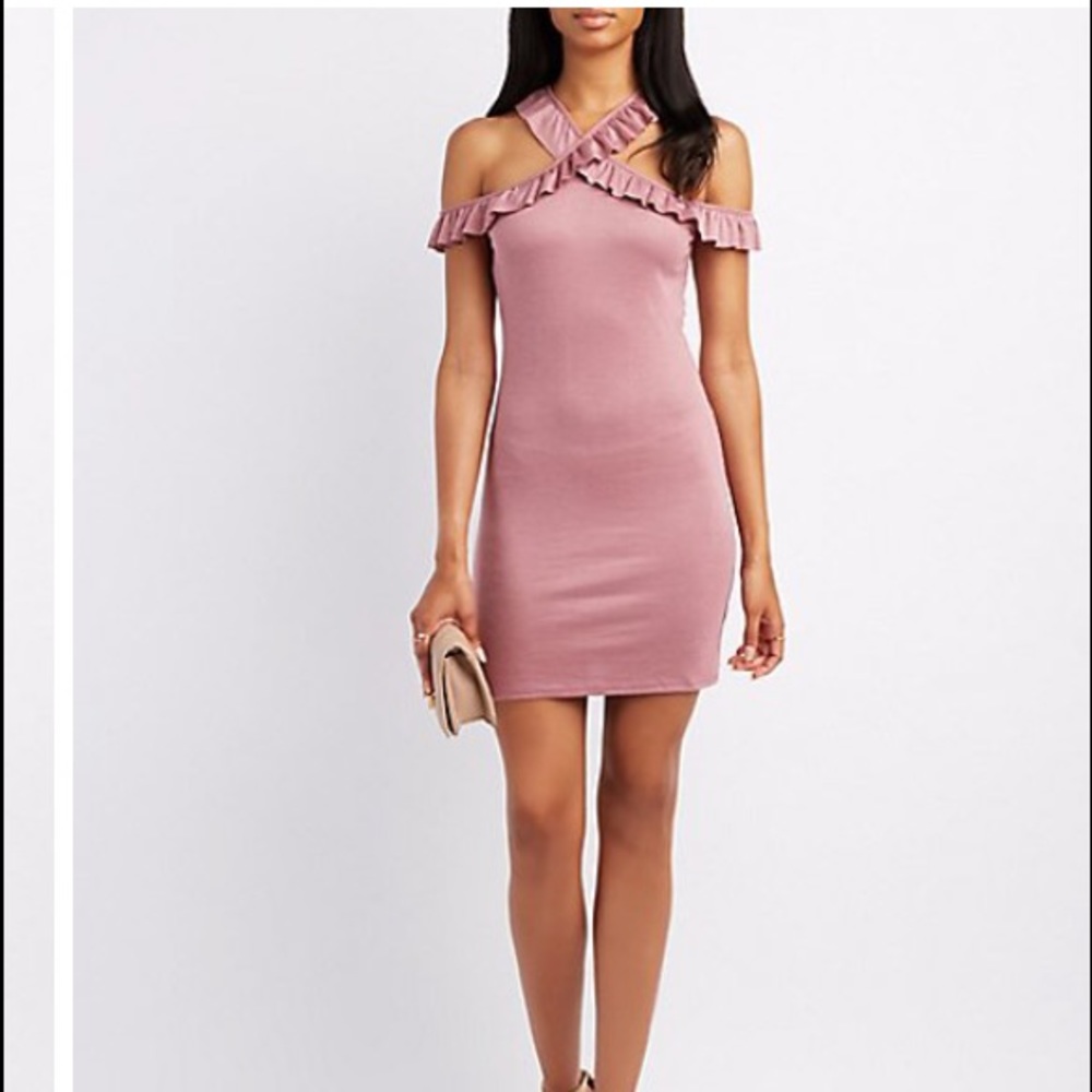 Ruffle Cold Sholder Dress! NWT