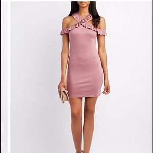 Ruffle Cold Sholder Dress! NWT