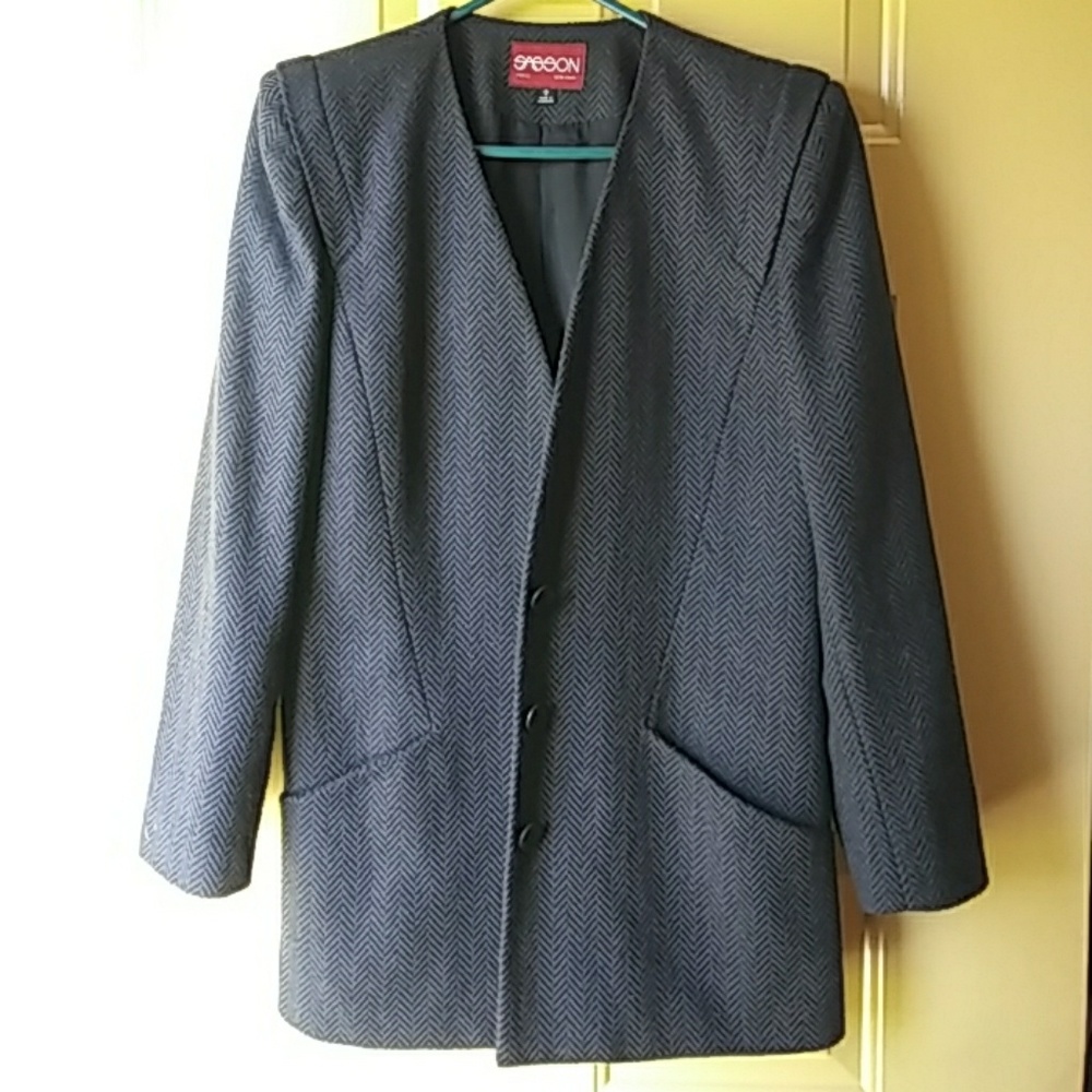 Sasson Women's Herringbone Blazer
