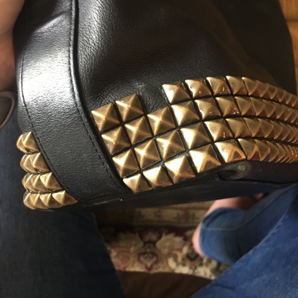 Black studded coach purse and wristlet bundle - Picture 4 of 8