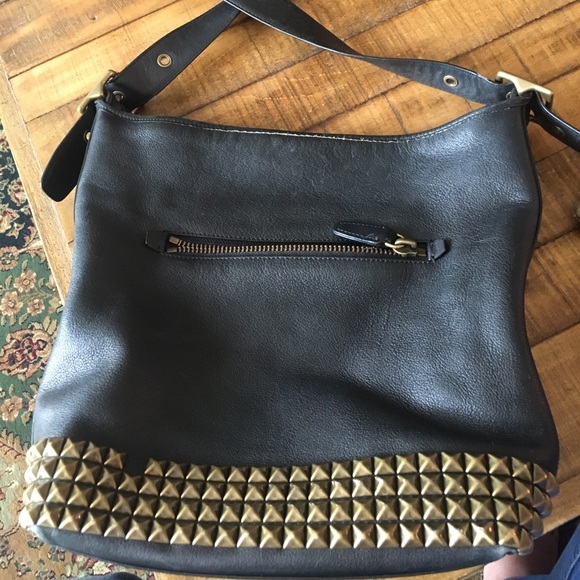 Black studded coach purse and wristlet bundle - Picture 5 of 8