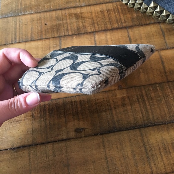 Black studded coach purse and wristlet bundle - Picture 7 of 8