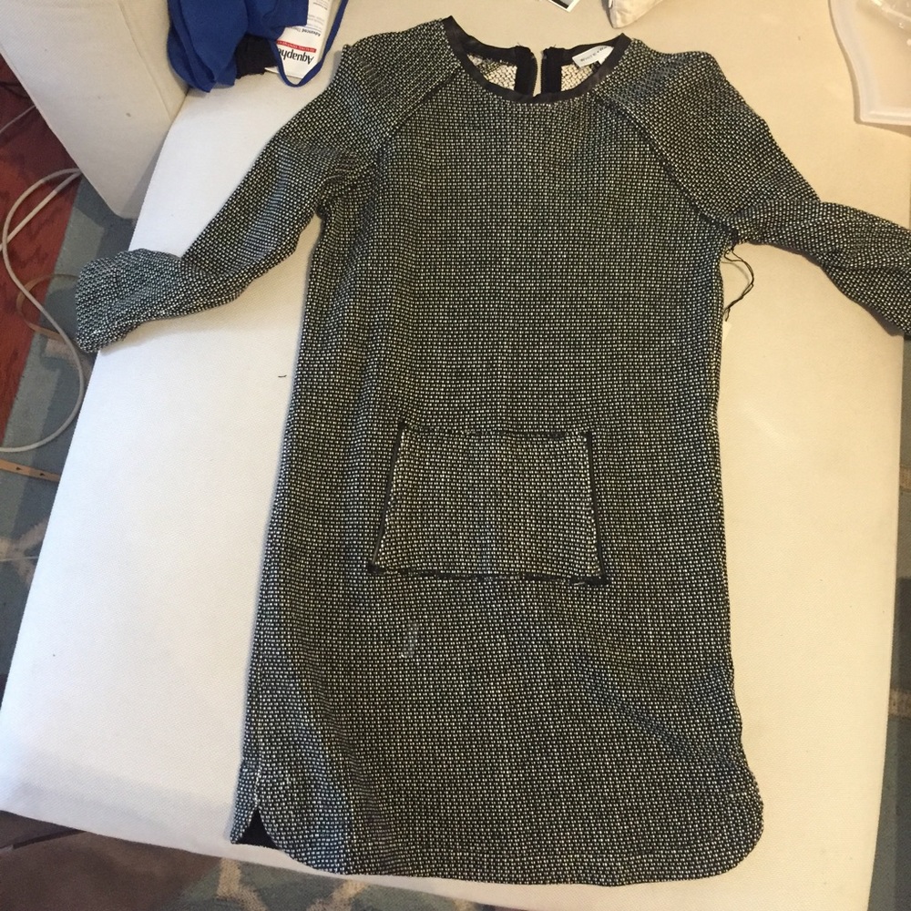 Black & White tweed White+Warren dress