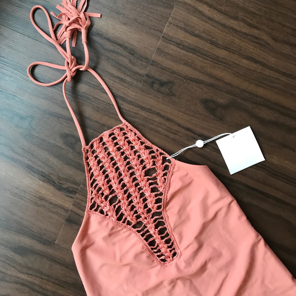 ACACIA SWIMWEAR TEAHUPO ONE PIECE IN PAPAYA