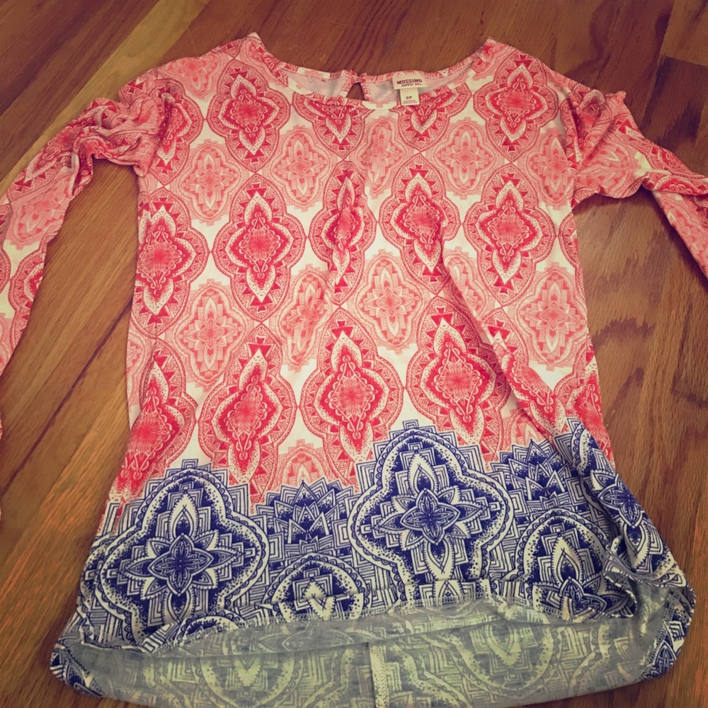 Cute floral boho long sleeve tee