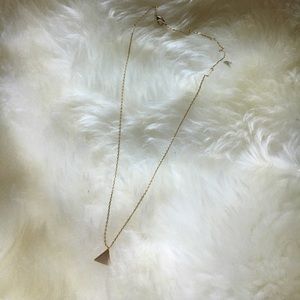 Gold triangle necklace from madewell