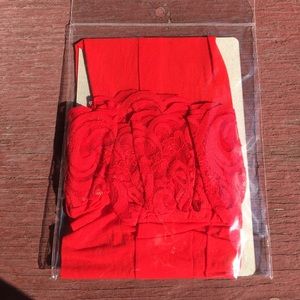 Queen Red Thigh High with Lace Top