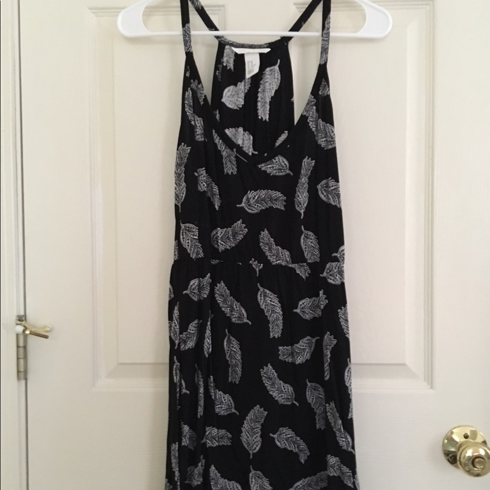 FEATHER PRINT DRESS