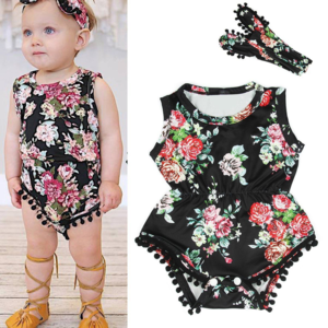 New baby romper size 12 months. Includes headband