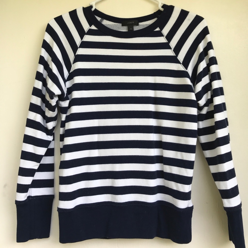 J. Crew Dolman Sweater Navy Stripes - XS