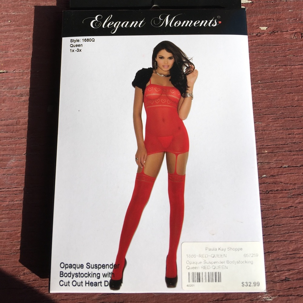 Opaque Suspender Bodystocking