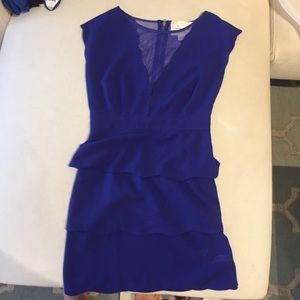 Blue Scalloped Cocktail Dress Size 0