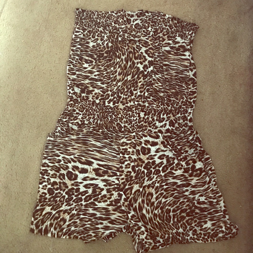 Plus size cheetah print romper