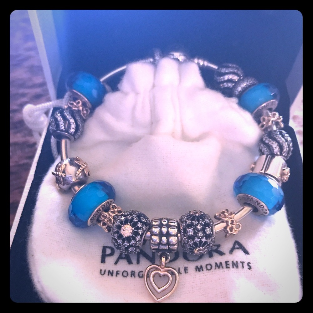 Pandora bracelets with charms/ authentic!