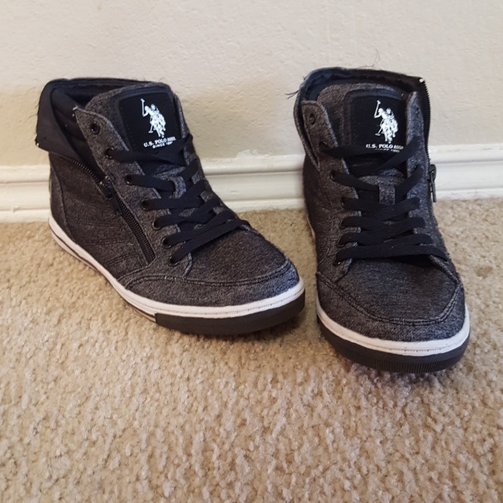 U.S. Polo high top sneakers, size 8 NEVER WORN
