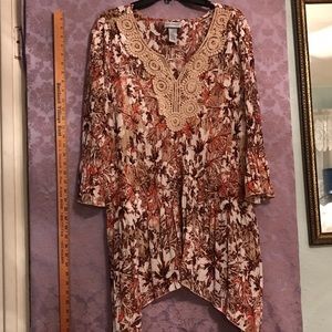 Catherines Bohemian Tunic shark bite pretty!